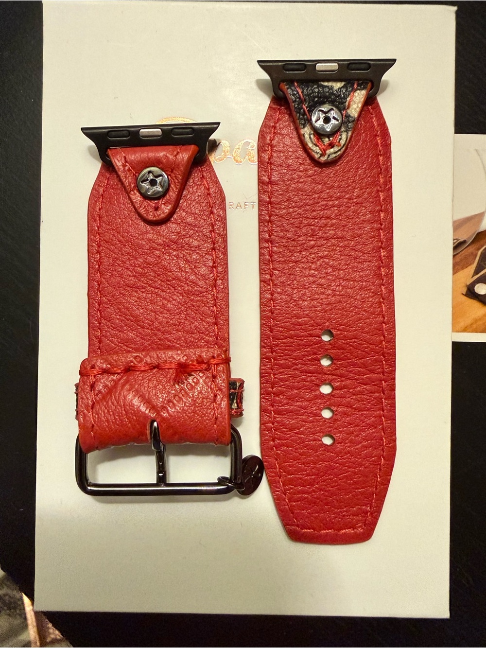 Spark*l Bands Size 2 Chanel & Red Quilt Watchband - Picture 4 of 6